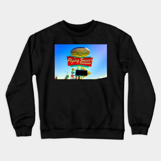 Flying Saucer Restaurant 4 Crewneck Sweatshirt by Robert Alsop